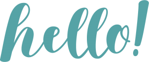 Handwritten script font that says "hello!"