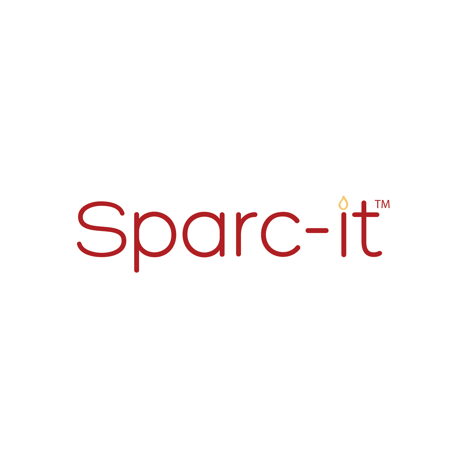A logo for Sparc-it is shown in a modern red sans-serif font with a flame in place of the dot on the 